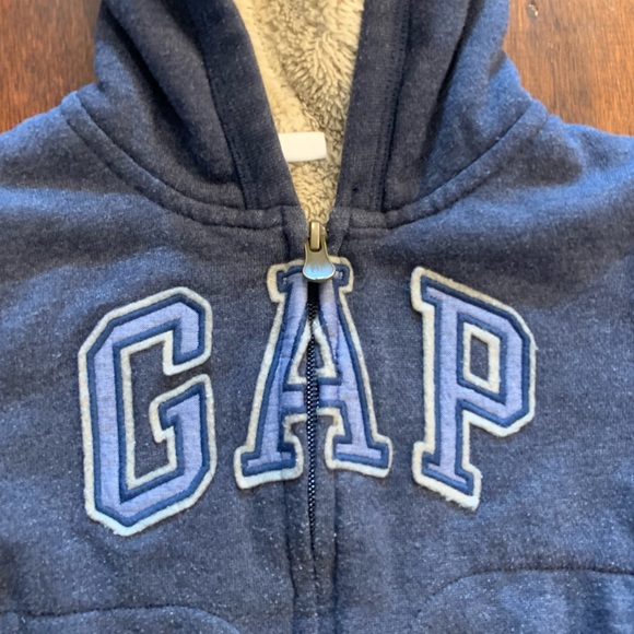 Gap logo cozy hooded jacket, Sherpa lined, 12-18 months - Picture 5 of 7